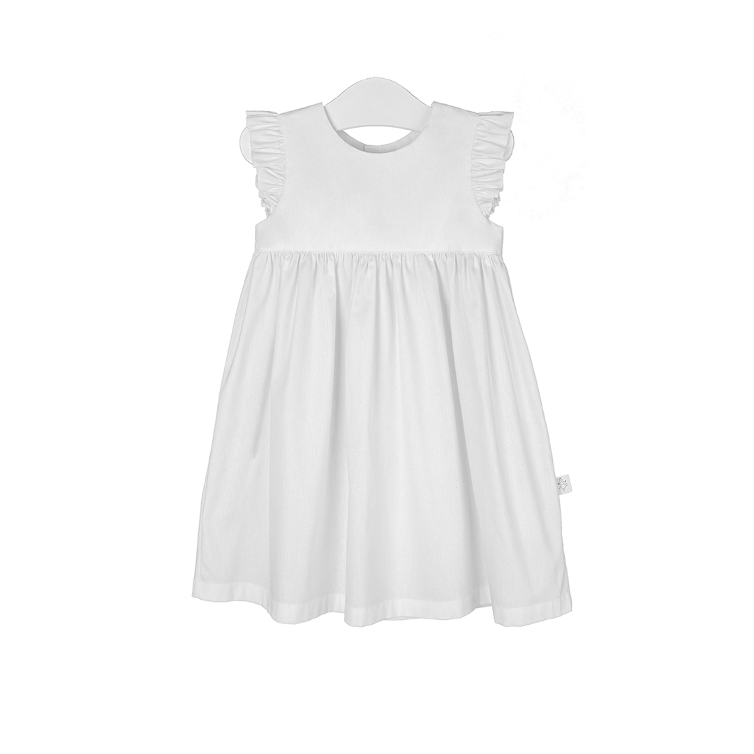 100% organic cotton dress with white bow – Elia dress